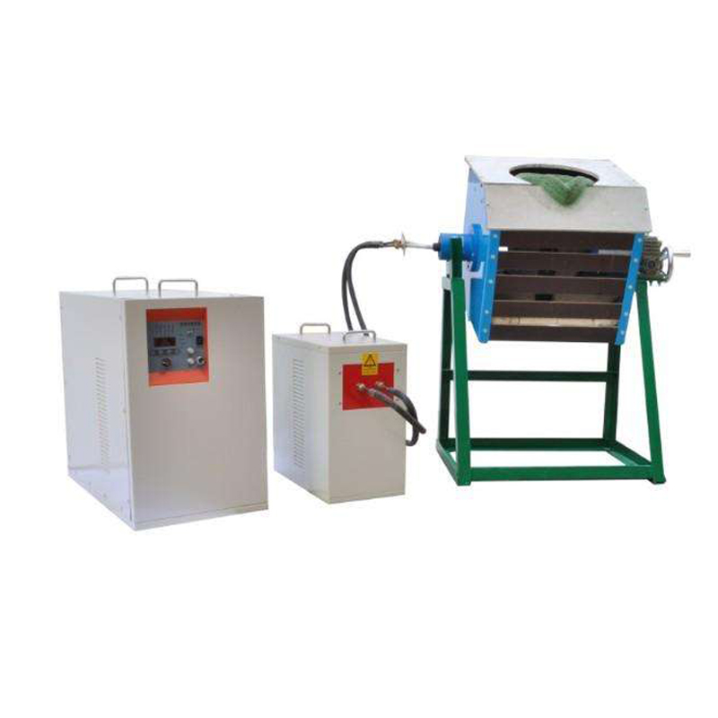 90KW中频熔银�?150KG白银熔炼�?电动���d��式中频熔炼炉