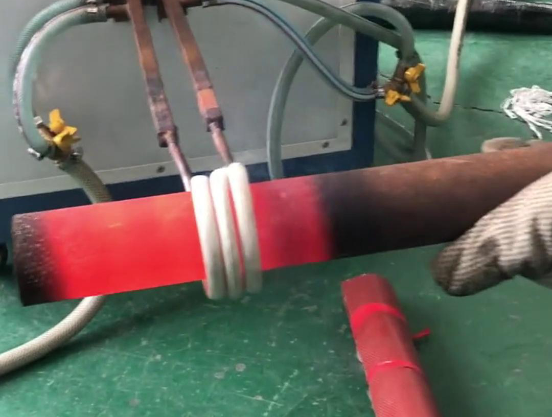 高頻感應加熱設備，鐵管棒料加熱測試